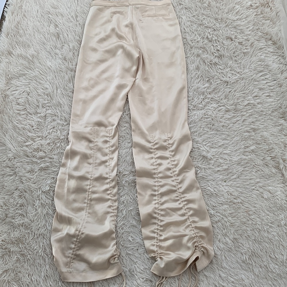 Worn once Aya Muse Esmeralda ruched gabardine wide leg pants sz XS - Picture 6 of 6